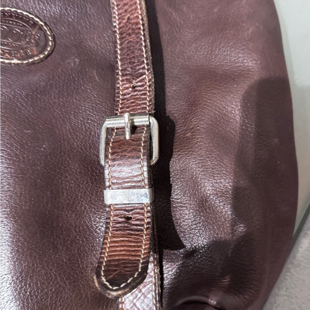 🪅 Vintage Roots 1980’s Genuine Leather Knapsack Backpack – Made in Canada🪅 - Picture 9 of 14